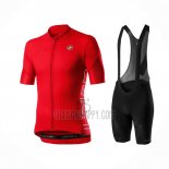 Castelli Cycling Jersey Bib Short 2021 Men Short Sleeve Red