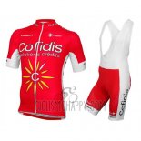 Cofidis Cycling Jersey Bib Short 2016 Short Sleeve Red and White