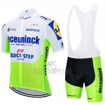 Deceuninck Quick Step Cycling Jersey Bib Short 2020 Short Sleeve White Green