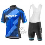 Giant Elevate Cycling Jersey Bib Short 2018 Men Short Sleeve Blue and Black