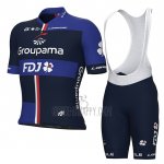Groupama FDJ Cycling Jersey Bib Short 2023 Short Sleeve Purple