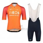 INEOS Grenadiers Cycling Jersey Bib Short 2022 Short Sleeve Orange