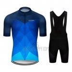 Le Col Cycling Jersey Bib Short 2020 Men Short Sleeve Light Blue Deep Blue