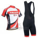 Monton Cycling Jersey Bib Short 2014 Men Short Sleeve White and Red