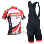 Monton Cycling Jersey Bib Short 2014 Men Short Sleeve White and Red