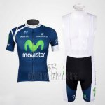 Movistar Cycling Jersey Bib Short 2012 Short Sleeve Blue