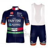 Nippo Vini Fantini Cycling Jersey Bib Short 2018 Men Short Sleeve Dark Blue
