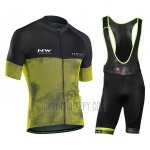 Northwave Cycling Jersey Bib Short 2018 Men Short Sleeve Black Yellow