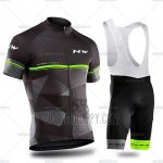Northwave Cycling Jersey Bib Short 2019 Men Short Sleeve Black Gray Green