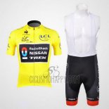 Radioshack Cycling Jersey Bib Short 2012 Men Short Sleeve Lider Yellow