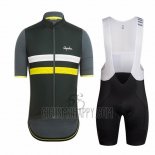 Rapha Cycling Jersey Bib Short 2018 Men Short Sleeve Ralph Black and Yellow