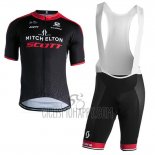 Scott Cycling Jersey Bib Short 2018 Short Sleeve Black Red