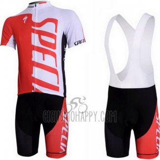 Specialized Cycling Jersey Bib Short 2012 Men Short Sleeve White and Red