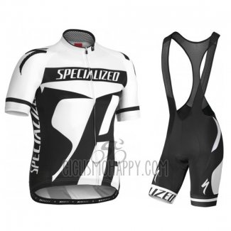 Specialized Cycling Jersey Bib Short 2016 Men Short Sleeve White and Gray
