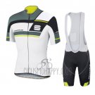 Sportful Cycling Jersey Bib Short 2016 Men Short Sleeve White and Gray