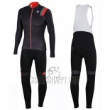 Sportful Cycling Jersey Bib Tight 2016 Men Long Sleeve Black