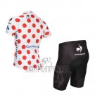 Tour de France Cycling Jersey Bib Short 2014 Men Short Sleeve White and Red