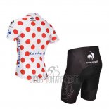 Tour de France Cycling Jersey Bib Short 2014 Men Short Sleeve White and Red