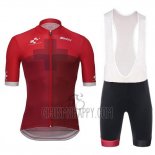Tour de Suisse Cross Cycling Jersey Bib Short 2018 Men Short Sleeve Red