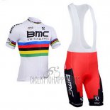 UCI Mondo Campione Cycling Jersey Bib Short 2013 Men Short Sleeve BMC