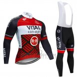 Vital Concept Cycling Jersey Bib Tight 2019 Men Long Sleeve Red White Black
