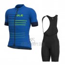 ALE Cycling Jersey Bib Short 2021 Men Short Sleeve Blue
