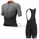 ALE Cycling Jersey Bib Short 2021 Men Short Sleeve Gray