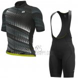 ALE Cycling Jersey Bib Short 2022 Men Short Sleeve Black