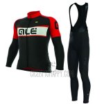 ALE Excel Cycling Jersey Bib Tight 2017 Men Long Sleeve Weddell Red