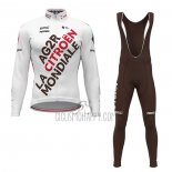 Ag2r Citroen Team Cycling Jersey Bib Tight 2022 Long Sleeve White
