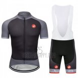 Castelli Cycling Jersey Bib Short 2018 Men Short Sleeve Gray
