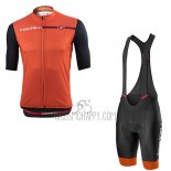 Castelli Cycling Jersey Bib Short 2021 Men Short Sleeve Orange(1)