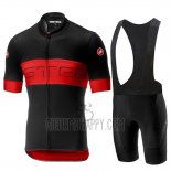 Castelli Prologo 6 Cycling Jersey Bib Short 2019 Men Short Sleeve Black Red