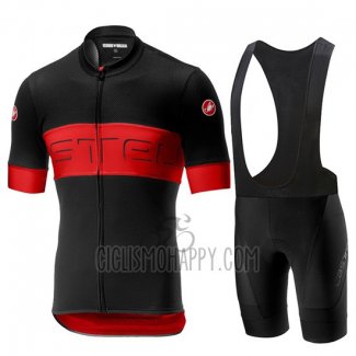 Castelli Prologo 6 Cycling Jersey Bib Short 2019 Men Short Sleeve Black Red