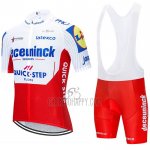 Deceuninck Quick Step Cycling Jersey Bib Short 2020 Short Sleeve White Red