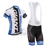 Giant Cycling Jersey Bib Short 2013 Men Short Sleeve White and Sky Blue