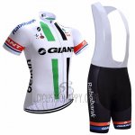 Giant Cycling Jersey Bib Short 2017 Men Short Sleeve White