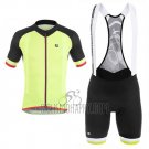 Giordana Cycling Jersey Bib Short 2017 Men Short Sleeve Yellow