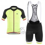 Giordana Cycling Jersey Bib Short 2017 Men Short Sleeve Yellow