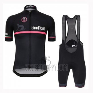 Giro D'italy Cycling Jersey Bib Short 2019 Men Short Sleeve Black