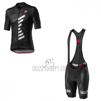 Giro D'italy Cycling Jersey Bib Short 2020 Men Short Sleeve Black White