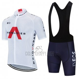 INEOS Grenadiers Cycling Jersey Bib Short 2021 Short Sleeve White