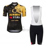 Jumbo Visma Cycling Jersey Bib Short 2023 Short Sleeve Deep Black