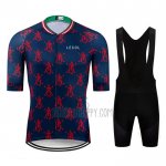 Le Col Cycling Jersey Bib Short 2020 Men Short Sleeve Dark Blue Red