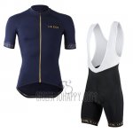 Lecol Cycling Jersey Bib Short 2019 Men Short Sleeve Blue