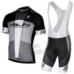 Nalini Artico Cycling Jersey Bib Short 2017 Men Short Sleeve Gray and Black