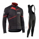 Northwave Cycling Jersey Bib Tight 2017 Men Long Sleeve Black and Red