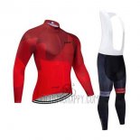 Northwave Cycling Jersey Bib Tight 2020 Men Long Sleeve Red