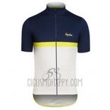 Rapha Cycling Jersey Bib Short 2016 Men Short Sleeve Blue and White