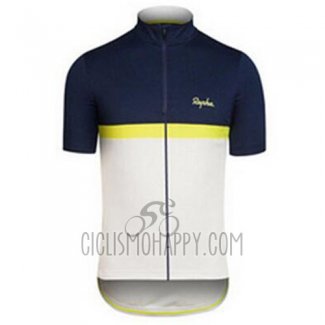 Rapha Cycling Jersey Bib Short 2016 Men Short Sleeve Blue and White